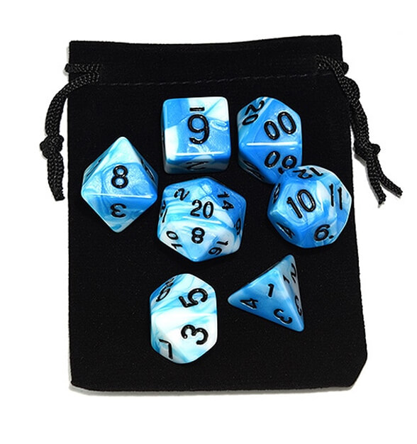 Set Dados RPG - Marble Blue - Vinted