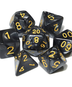 DND Black and Gold Dice