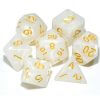 DND White and Gold Dice